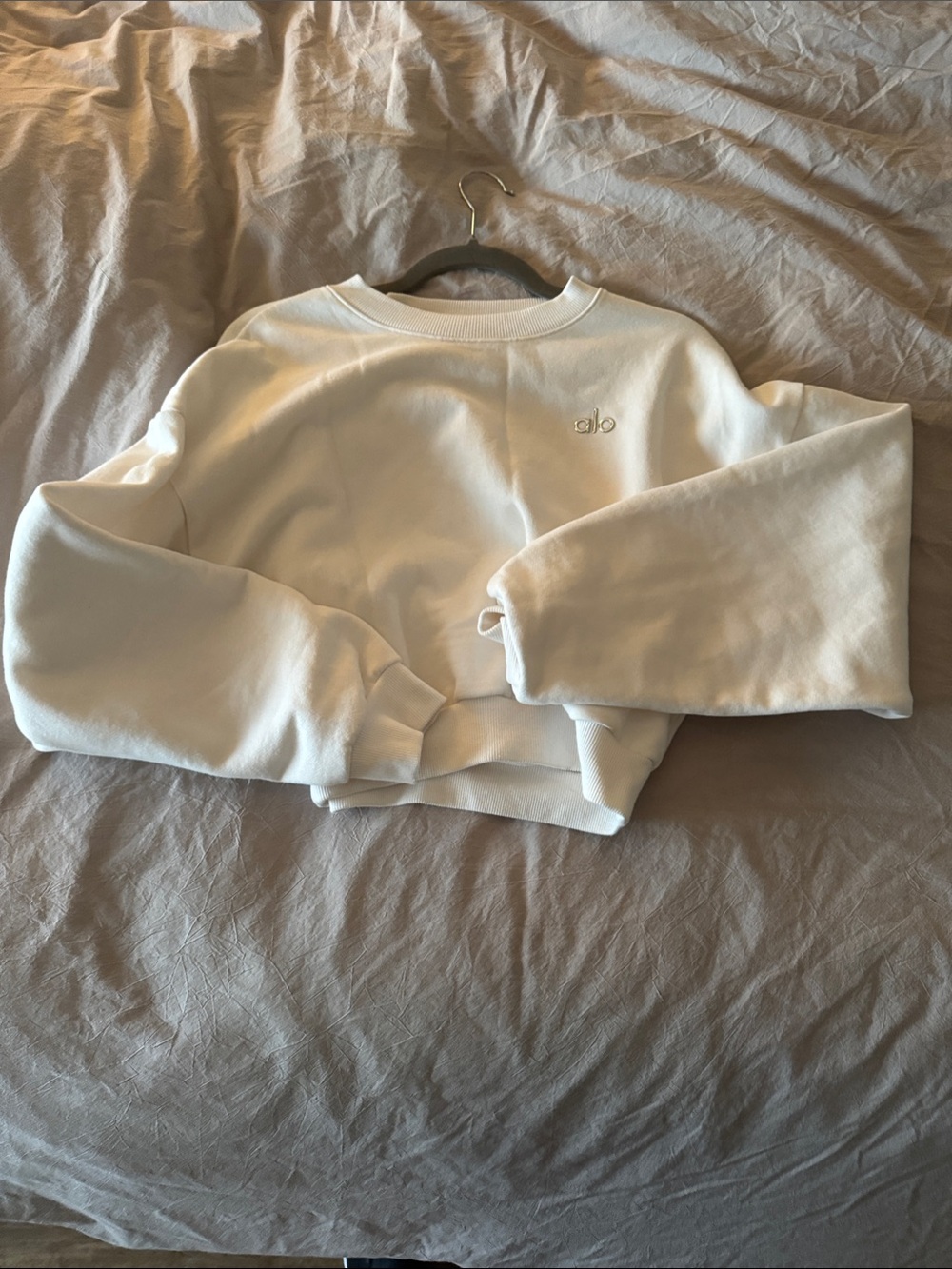 ALO Yoga Kids Off-White Crewneck Pajama Top